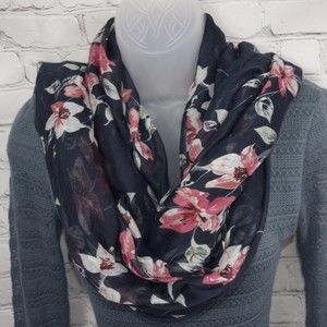 Blue Floral Scarf